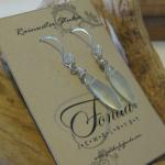 #002 Lemon quartz with handmade sterling silver earwires  2 1/4" SOLD